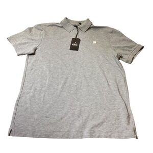 G Star Raw Dunda Slim Polo Shirt Mens Size L Grey Premium Stretch Short Sleeve